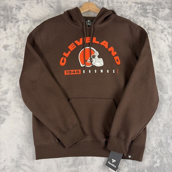 Fanatics Other - Cleveland Browns Fanatics Pullover Hoodie Brown EST. 1946 Size Medium NWT